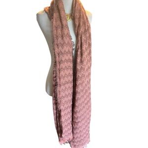 Elegant Pink Chevron Scarf